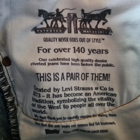 Levi's Mens 504 Straight Denim Jeans W35 L32 - Picture 12 of 16